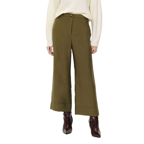 Veronika Maine Lyocell Twill Wide Cropped Pant